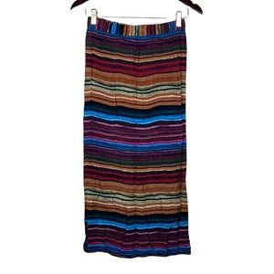 Vintage Jaclyn Smith Classics Multicolor Striped Maxi Skirt Womens Size Small